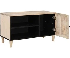 TV vienetai su lentyna Balta 80 x 33 x 46 cm Apdirbta mediena