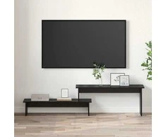 TV staliukas TV spintelių komplektas Juodas ąžuolas 180,5 x 30 x 43 cm