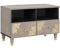 Televizoriaus spintelė Pilka 70 x 33 x 46 cm Kietas mango medis