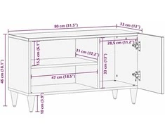 TV vienetai Šviesiai rudas 80 x 33 x 46 cm Apdirbta mediena