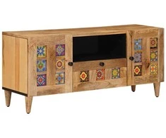 Televizoriaus spintelė su stalčių Natūrali 105 x 33,5 x 46 cm