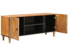 TV vienetai Šviesiai rudas 105 x 33 x 46 cm Kietas mango medis