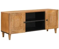 TV vienetai Šviesiai rudas 105 x 33 x 46 cm Kietas mango medis