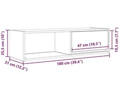 TV staliukas Televizoriaus spintelės, 2vnt., 100x31x25,5 cm, mediena