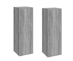 TV staliukas Televizoriaus spintelės, 2vnt., pilkos, 30,5x30x90cm, mediena