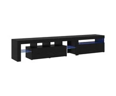 TV staliukas Televizoriaus spintelė 2 pcs Juodas ąžuolas 215 x 36,5 x 40 cm