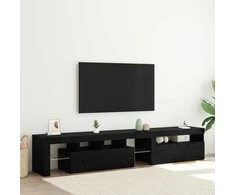 TV staliukas Televizoriaus spintelė 2 pcs Juodas ąžuolas 215 x 36,5 x 40 cm
