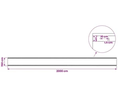 Tent su kilpom 2 vnt. Žalia 1,5 x 20 m 260 gsm PE