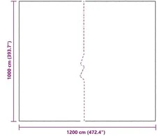 Augalų uždangalas 10 x 12 m PE Pusiau skaidri