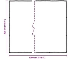 Augalų uždangalas 3 x 12 m PE Pusiau skaidri