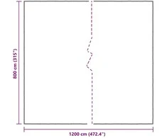 Augalų uždangalas 8 x 12 m PE Pusiau skaidri