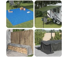 Tent su kilpom Šviesiai pilka 6 x 12 m 90 gsm PE