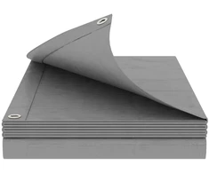 Tent su kilpom Šviesiai pilka 8 x 10 m 260 gsm PE