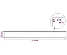 Leno Tentinis Žalia 1,5 x 15 m 260 gsm PE