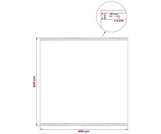 Leno Tentinis Žalia 4 x 4 m 260 gsm PE