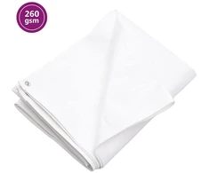 Tentas, baltos spalvos, 4x5m, 260g/m², HDPE