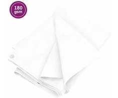 Tentas, baltos spalvos, 4x8m, 180g/m², HDPE