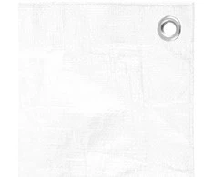 Tentas, baltos spalvos, 4x8m, 180g/m², HDPE