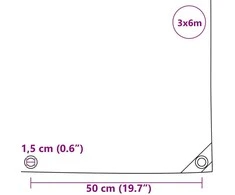 Tentinis audinys 650g / m² Alyvuogių žalia 3 x 6 m