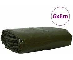 Tentinis audinys 650g / m² Alyvuogių žalia 6 x 8 m