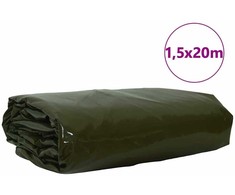 Tentinis audinys 650g / m² Alyvuogių žalia 1,5 x 20 m