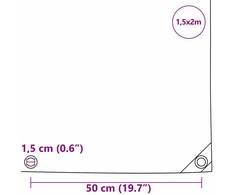 Tentinis audinys 650g / m² Alyvuogių žalia 1,5 x 2 m