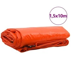 Tentinis audinys 650g / m² Oranžinė 1,5 x 10 m Drobė su PVC danga