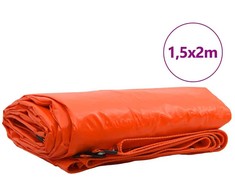 Tentinis audinys 650g / m² Oranžinė 1,5 x 2 m Drobė su PVC danga