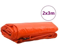 Tentinis audinys 650g / m² Oranžinė 2 x 3 m Drobė su PVC danga