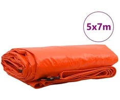 Tentinis audinys 650g / m² Oranžinė 5 x 7 m Drobė su PVC danga