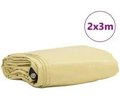 Tentinis audinys 650g / m² Smėlio 2 x 3 m Drobė su PVC danga