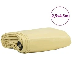 Tentinis audinys 650g / m² Smėlio 2,5 x 4,5 m Drobė su PVC danga