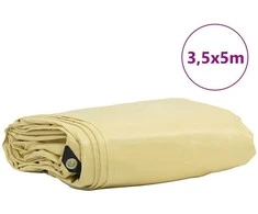 Tentinis audinys 650g / m² Smėlio 3,5 x 5 m Drobė su PVC danga