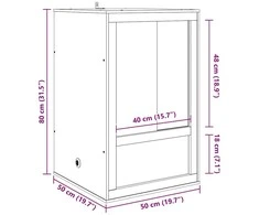 Terariumas Ruda 50 x 50 x 80 cm OSB