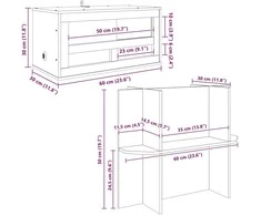 Terariumas Ruda 60 x 30 x 80 cm OSB