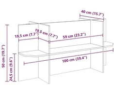 Terariumo bazė su lentyna Ruda 100 x 40 x 50 cm OSB