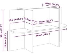 Terariumo bazė su lentyna Ruda 80 x 40 x 50 cm OSB