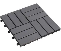 Terasinė Plytelė 10 pcs Pilka 30 x 30 cm
