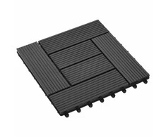 Terasinė Plytelė 11 pcs Juoda 30 x 30 cm MPK