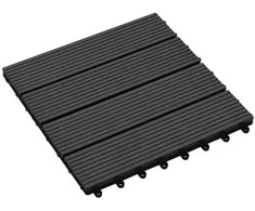Terasinė Plytelė 11 pcs Juoda 30 x 30 cm MPK