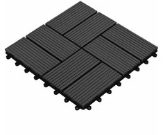 Terasinė Plytelė 11 pcs Juoda 30 x 30 cm MPK