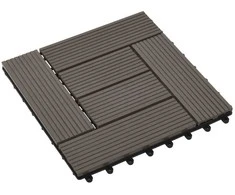 Terasinė Plytelė 11 pcs Tamsiai rudas 30 x 30 cm MPK