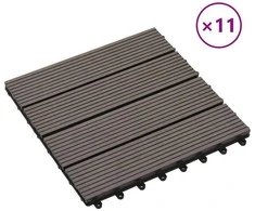 Terasinė Plytelė 11 pcs Tamsiai rudas 30 x 30 cm MPK