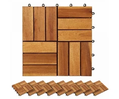 Terasinė Plytelė 20 pcs Ruda 30 x 30 cm Akacijos kietasis medis