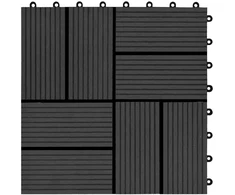 Terasinė Plytelė 22 pcs Juoda 30 x 30 cm MPK
