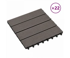 Terasinė Plytelė 22 pcs Tamsiai rudas 30 x 30 cm MPK