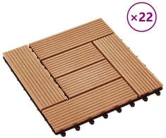 Terasinė Plytelė 22 pcs Tikmedis 30 x 30 cm MPK