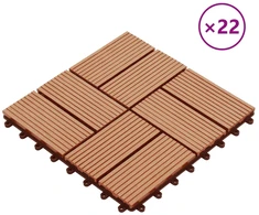 Terasinė Plytelė 22 pcs Tikmedis 30 x 30 cm MPK