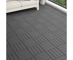 Terasinė Plytelė 3D dizainas 11 pcs Juodas 30 x 30 cm MPK
