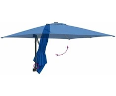 Sodo skėtis 248,5 x 247,5 x 160 cm Poliesteris ir plienas
